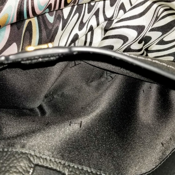 NWOT- Halston Black Leather Bag - Picture 7 of 8